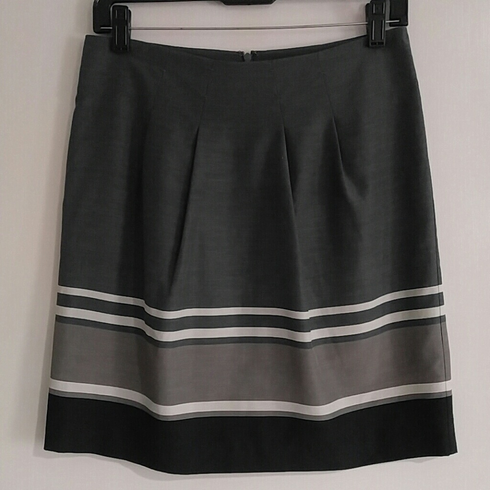 Banana Republic Cotton & Silk Striped Skirt